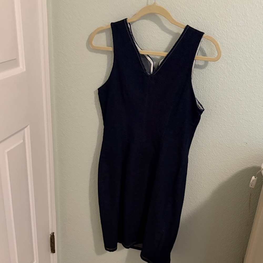 VENUS Dark Blue Denim Mini Dress - Picture 4 of 4